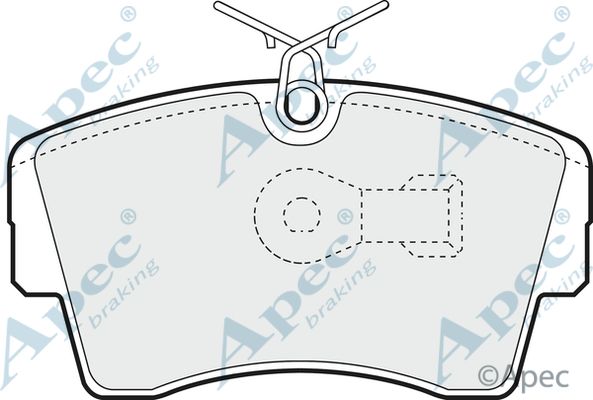 APEC BRAKING Комплект тормозных колодок, дисковый тормоз PAD613